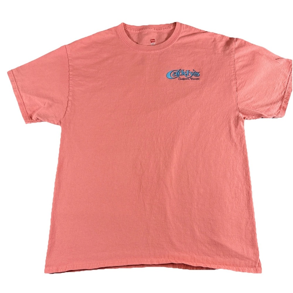Gulfport Florida  T-Shirt Caddy's Coral Short Sleeve 2-Sided Pre-Shrunk Cotton L